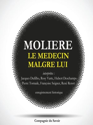 cover image of Le médecin malgré lui de Molière